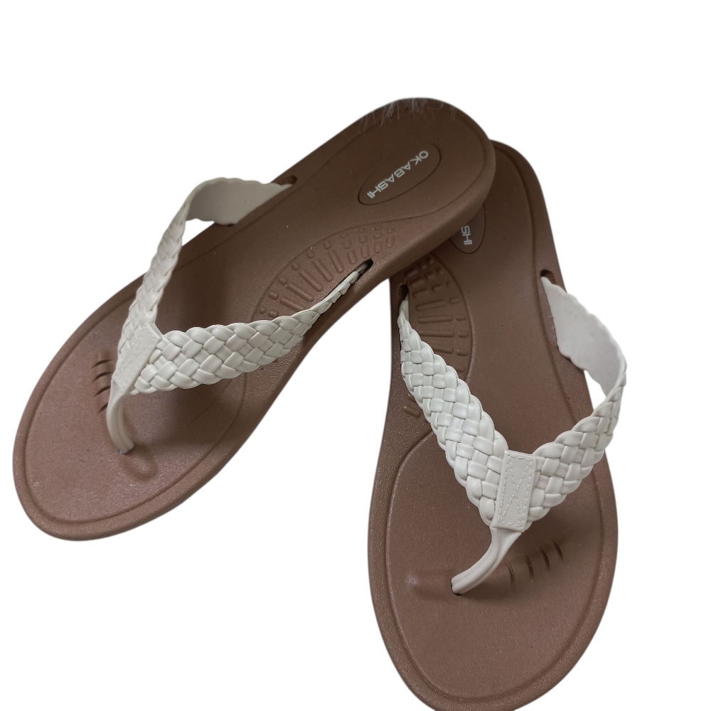 Okabashi Women's Tan/Cream Sandals M/L